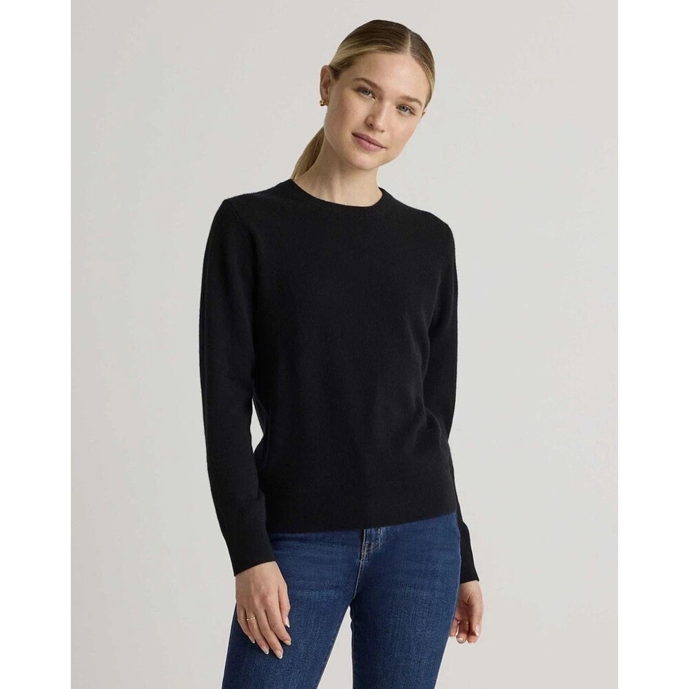 NWT Quince 100% Mongolian Cashmere Sweater Size Small Women’s Crewneck Black